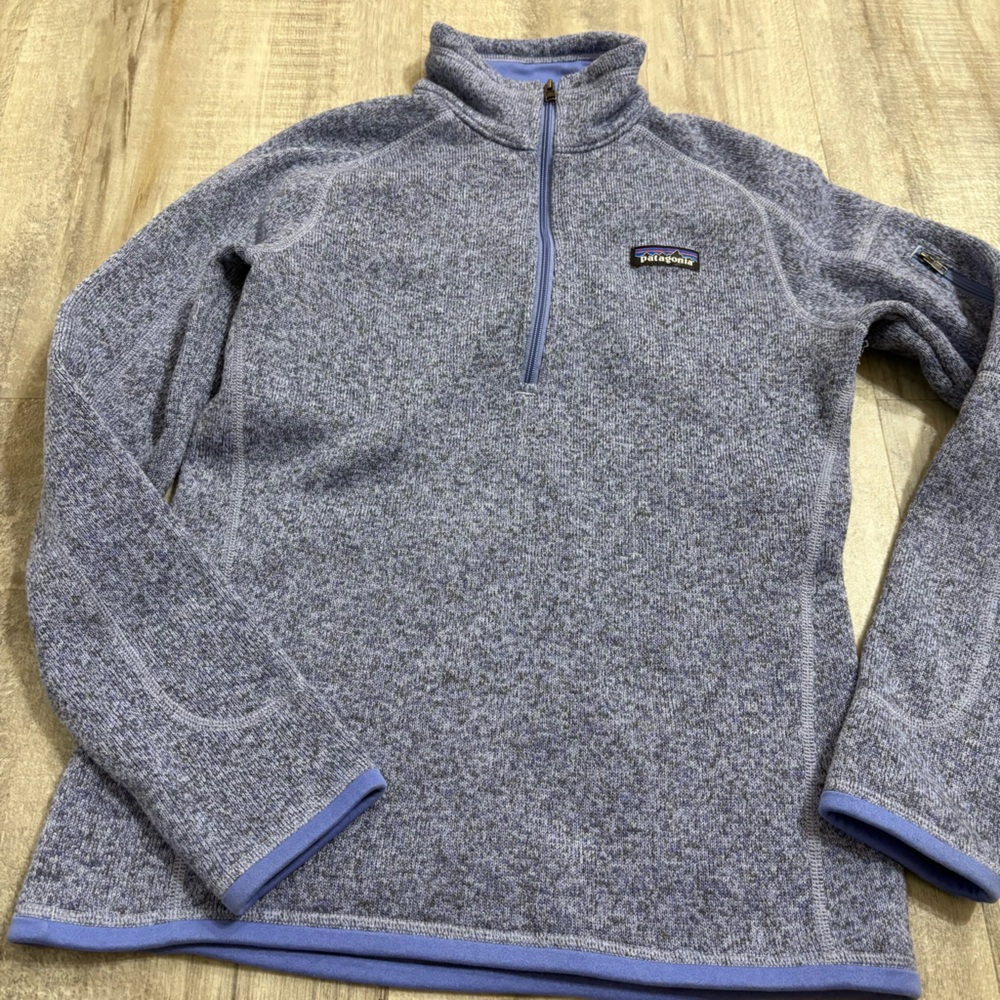 Patagonia Women's Light Blue  purple Better Sweater Zip Up Size Small